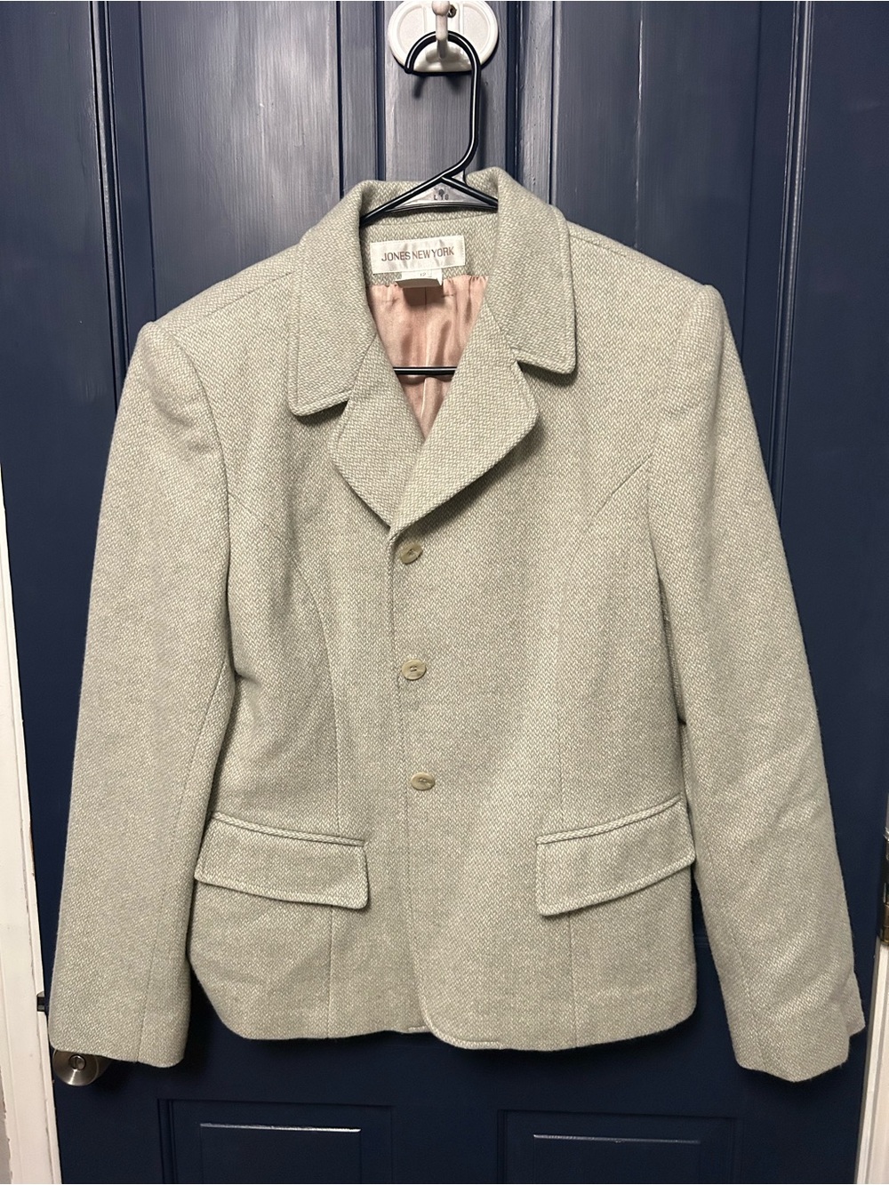 Vintage Jones New York Wool & Angora Blazer Jacket (Size 12)